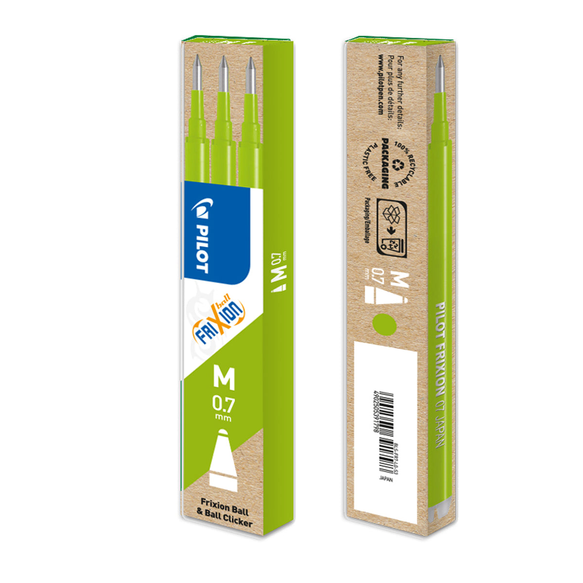 pilot-set-3-refill-sfera-frixionball-0-7mm-verde-chiaro