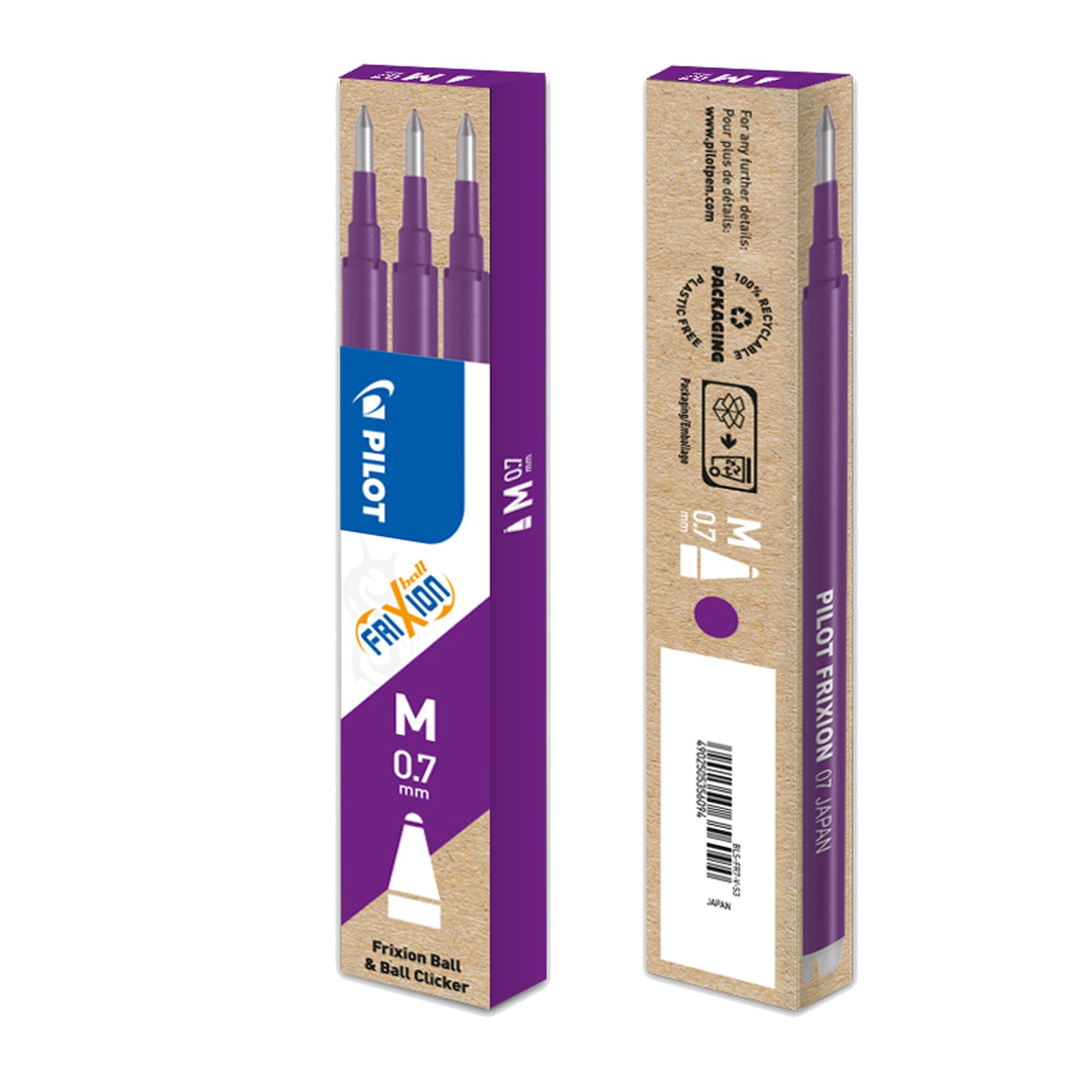 pilot-set-3-refill-sfera-frixionball-0-7mm-viola