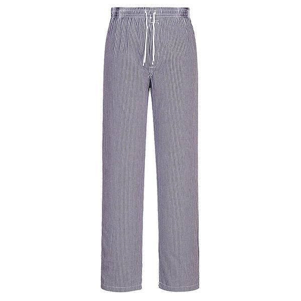 portwest-pantaloni-cuoco-bromley-tg-m-quadretti-neri