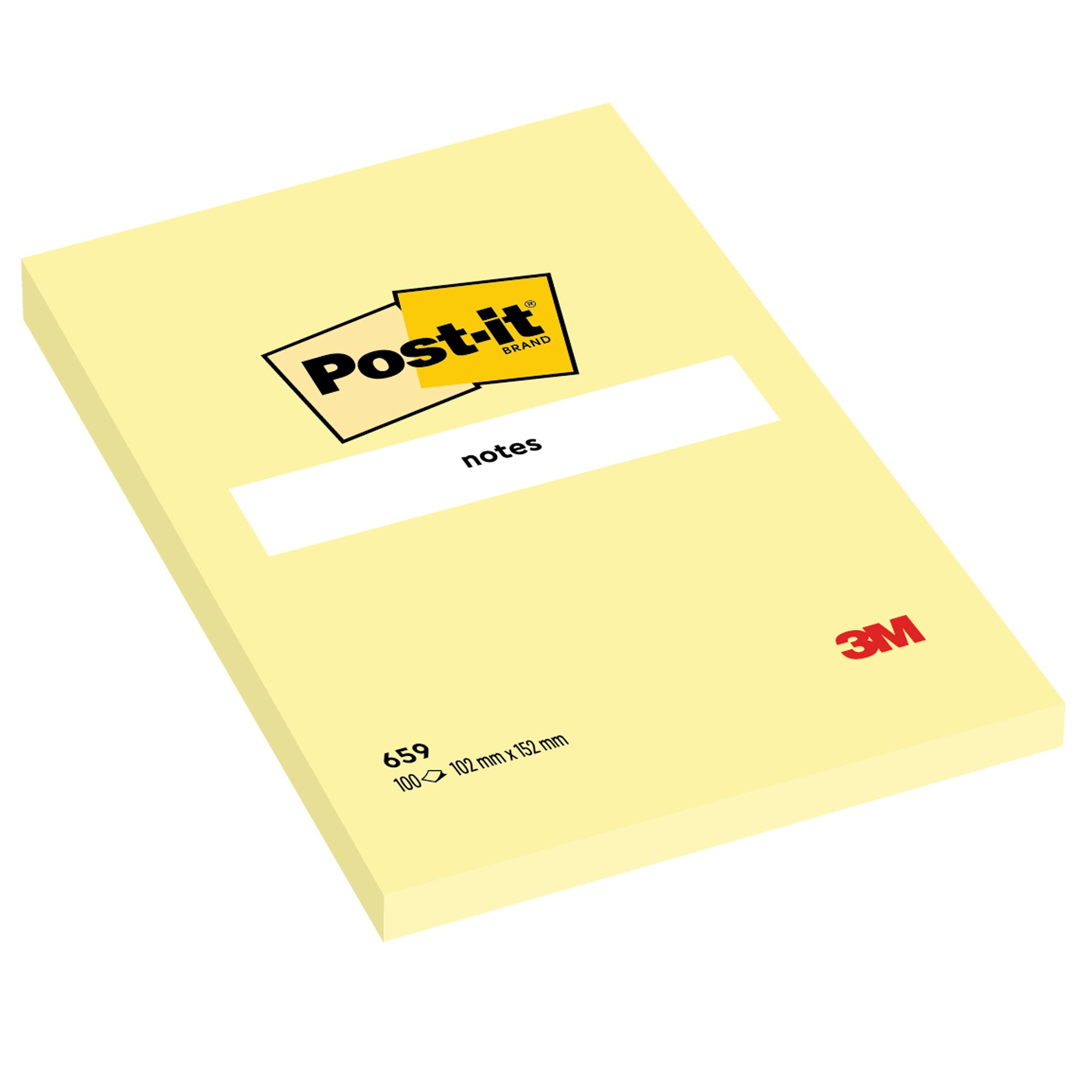post-it-blocco-100fg-giallo-canary-102x152mm-659