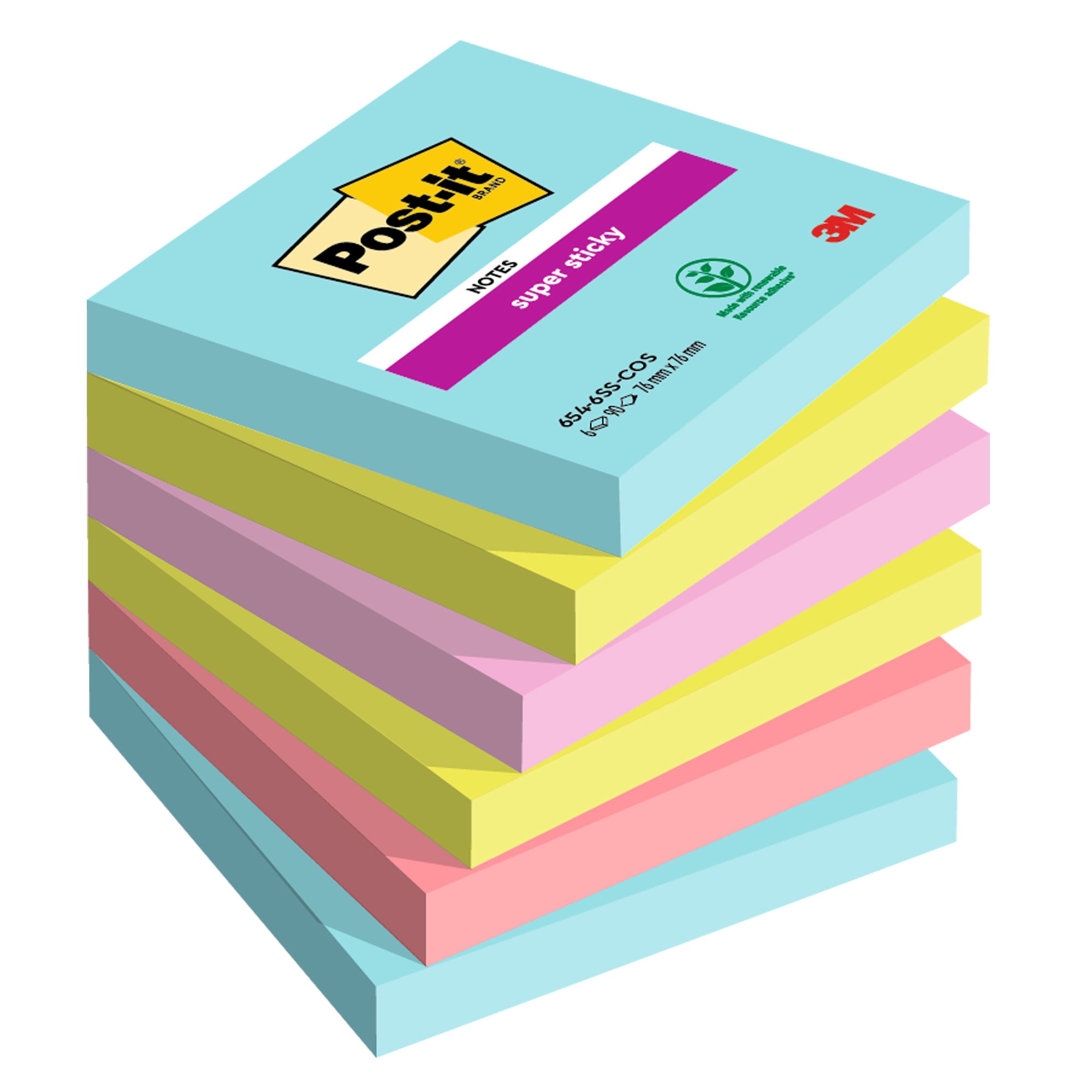 post-it-cf-6pz-90foglietti-super-sticky-76x76mm-654-6ss-cos-cosmic