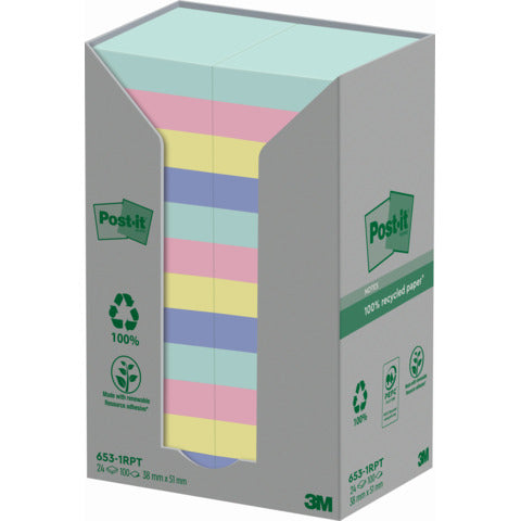 post-it-foglietti-post-it-notes-carta-riciclata-assortiti-pastello-conf-torre-24-blocchetti-100-ff-653-1rptn