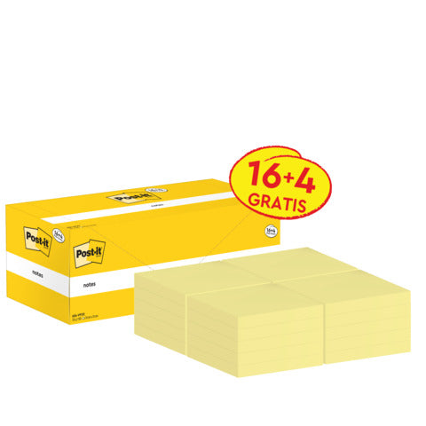 post-it-foglietti-riposizionabili-post-it-notes-giallo-canary-76x76-mm-value-pack-164-blocchetti-gratis-654-vp20