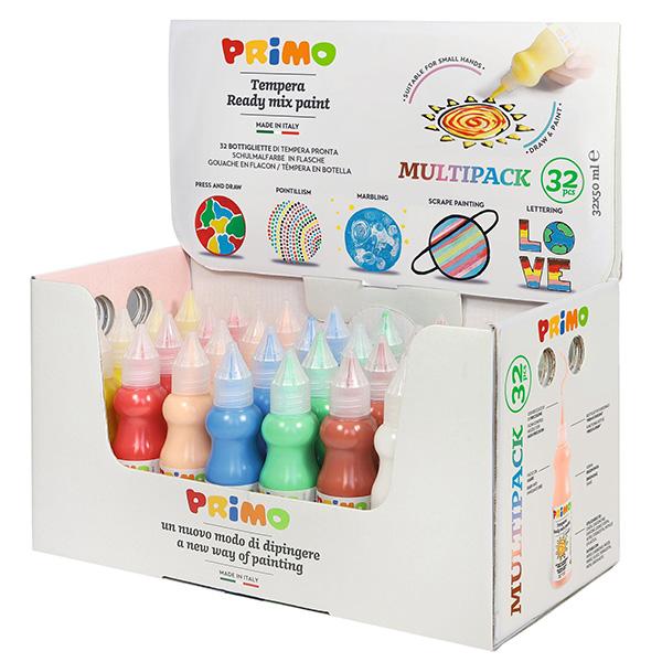 primo-box-32pz-tempera-base-dacqua-flacone-50ml-colori-assortiti