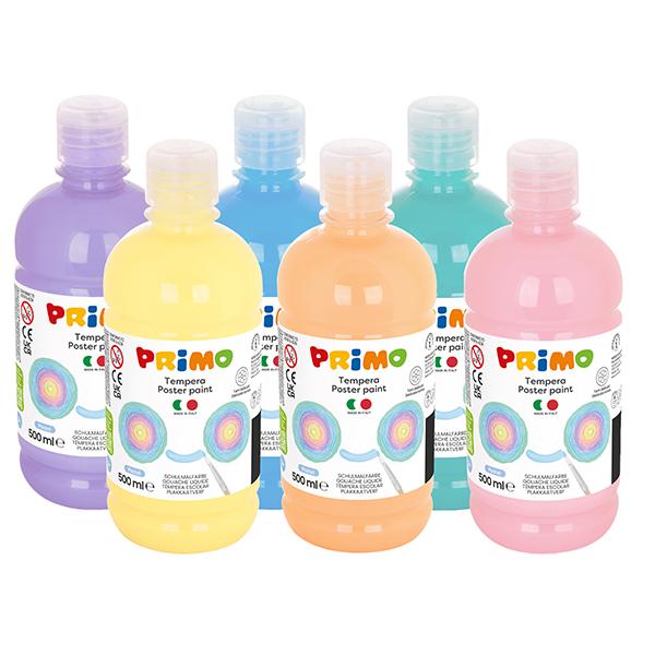 primo-box-6-tempera-colori-pastel-500ml-colori-assortiti