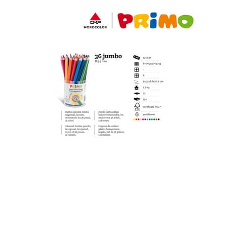 primo-matite-colorate-esagonali-jumbo-diametro-5-5-mm-barattolo-36-pezzi-12-colori-assortiti-521b36