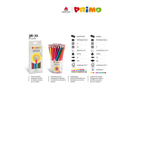 primo-matite-colorate-esagonali-laccate-12-colori-assortiti-diametro-mina-2-9-mm-barattolo-72-pz-505b72