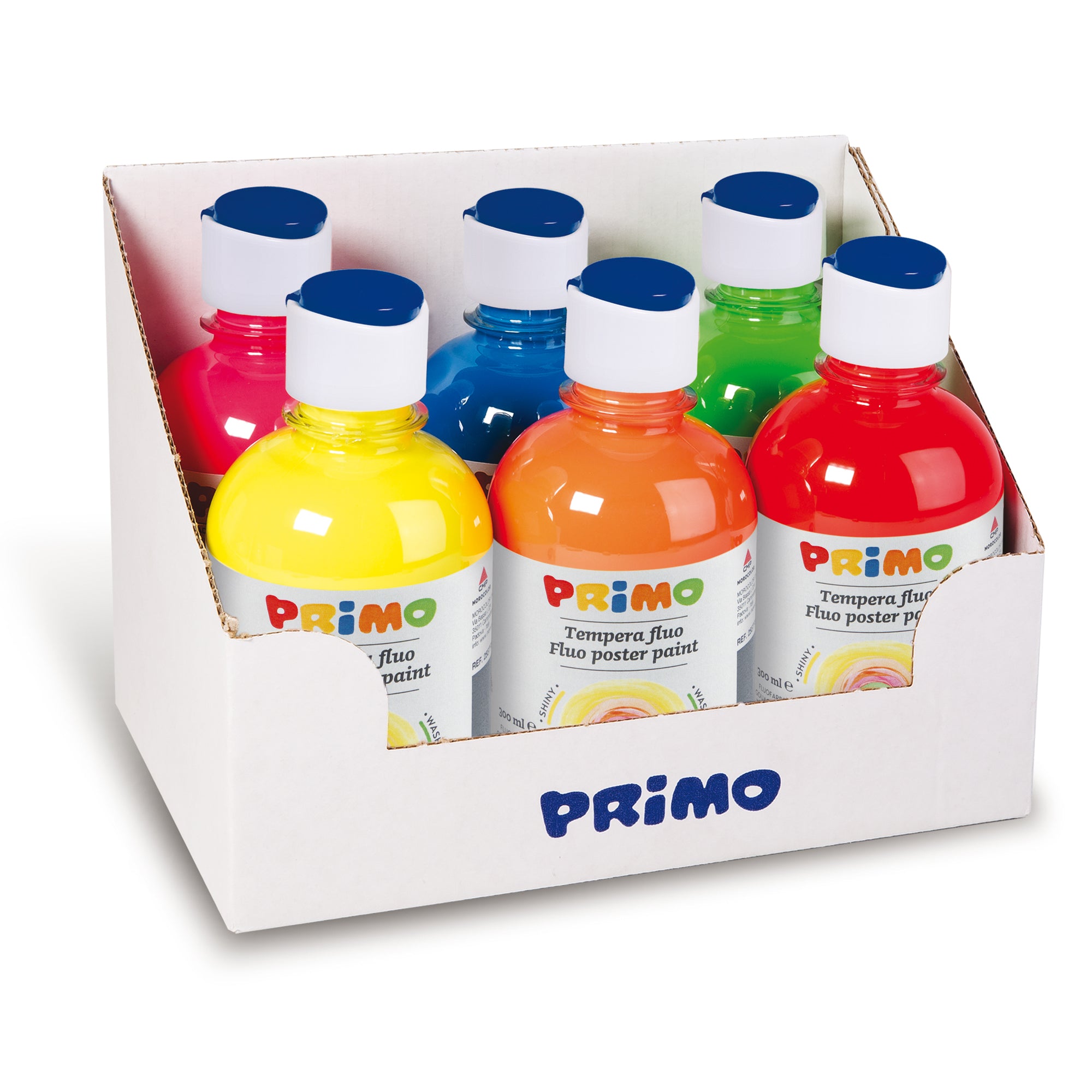 primo-morocolor-box-6-tempera-fluo-300ml-colori-assortiti-primo