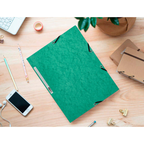 q-connect-cartellina-3-lembi-elastico-24-3x32-cm-cartoncino-manilla-375-g-mq-verde-kf02168