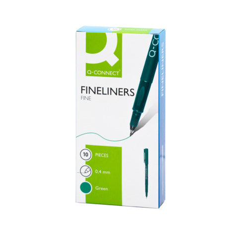 q-connect-fineliner-0-4-mm-verde-conf-10-pezzi-kf25010