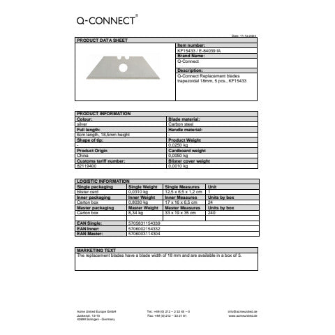 q-connect-lama-ricambio-cutter-trapezoidale-confezione-5-pezzi-kf15433