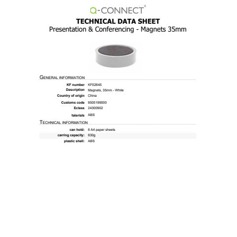q-connect-magneti-lavagne-bianche-35-mm-bianco-conf-10-pz-kf02645