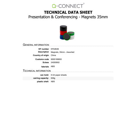 q-connect-magneti-lavagne-bianche-35-mm-colori-assortiti-conf-10-pz-kf02649