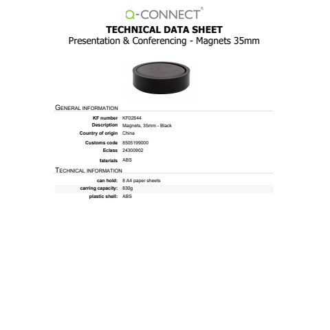 q-connect-magneti-lavagne-bianche-35-mm-nero-conf-10-pz-kf02644