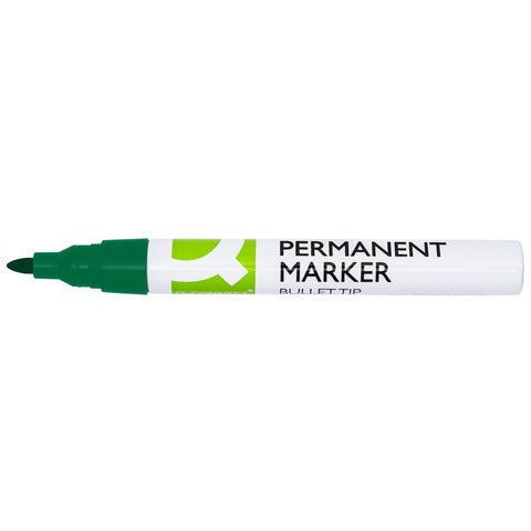 q-connect-marcatore-permanente-fusto-alluminio-punta-conica-4-mm-verde-kf11711