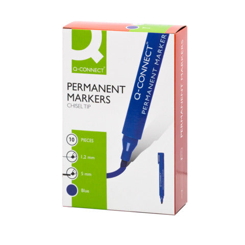 q-connect-marcatore-permanente-punta-scalpello-1-2-5-mm-blu-kf26043