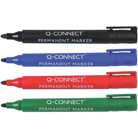 q-connect-marcatore-permanente-punta-tonda-2-3-mm-verde-kf01773