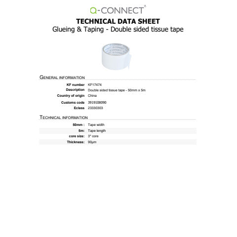 q-connect-nastro-biadesivo-90-m-conf-6-pezzi-50-mm-x-5-m-kf17474