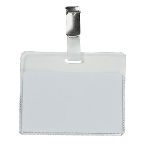 q-connect-portabadge-plastica-90x60-mm-clip-security-badge-chiuso-confezione-25-pezzi-kf01562