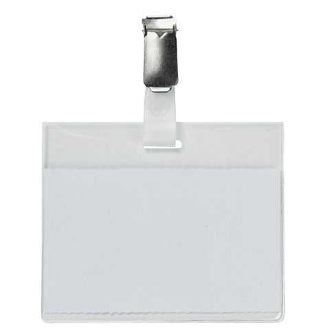 q-connect-portabadge-plastica-90x60-mm-clip-visitor-badge-apertura-superiore-conf-25-kf01560