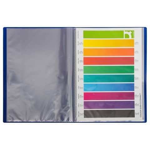 q-connect-portalistini-opaco-a4-20-buste-blu-kf01251