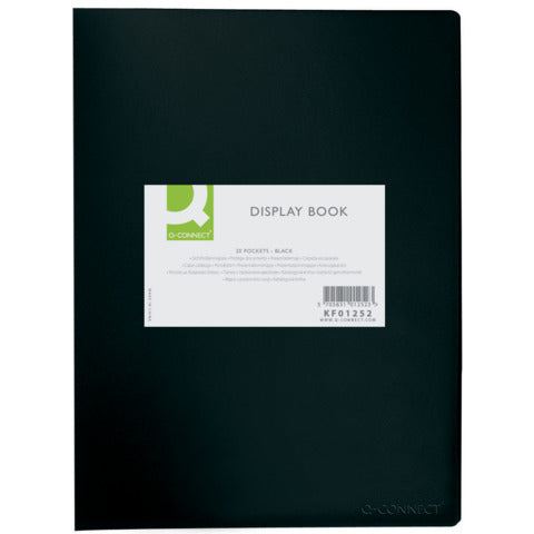 q-connect-portalistini-opaco-a4-20-buste-nero-kf01252