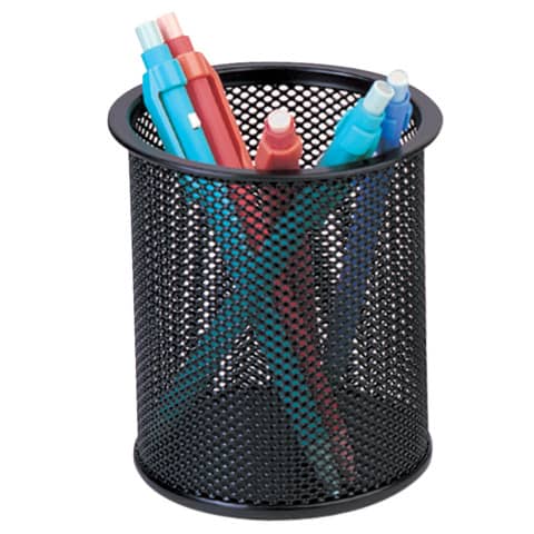 q-connect-portapenne-metallo-h-10-cm-diametro-9-cm-nero-kf00864