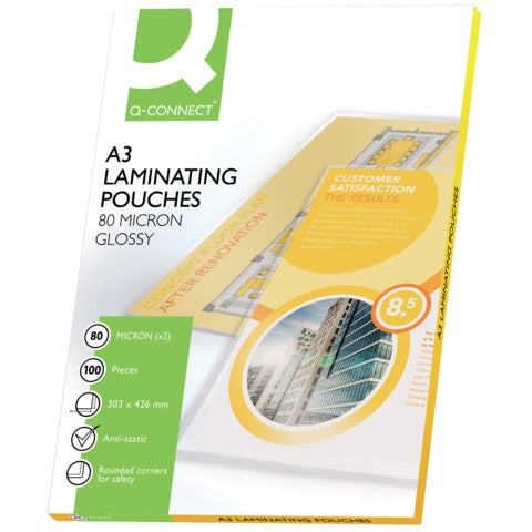 q-connect-pouches-plastificatrici-2x80-m-finitura-lucida-a3-conf-100-pezzi-kf04122