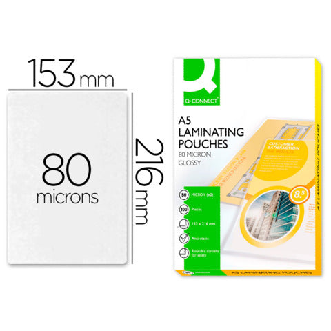 q-connect-pouches-plastificatrici-2x80-m-finitura-lucida-a5-conf-100-pezzi-kf04106