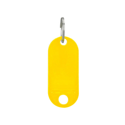 q-connect-targhetta-portachiavi-standard-plastica-5x2-2-cm-giallo-arancio-confezione-10-pezzi-kf10873