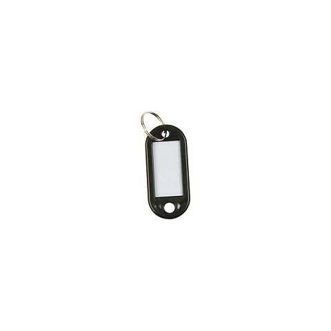 q-connect-targhetta-portachiavi-standard-plastica-5x2-2-cm-nero-confezione-10-pezzi-kf10875