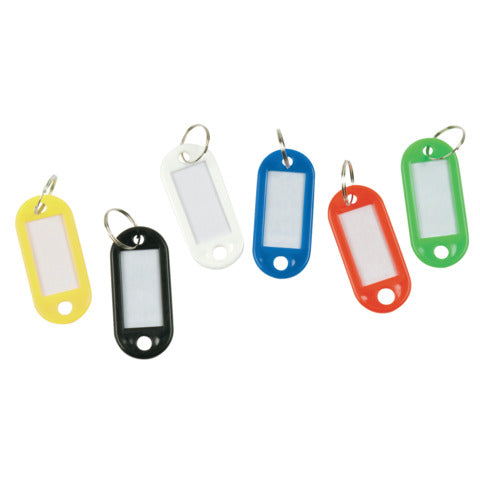 q-connect-targhetta-portachiavi-standard-plastica-5x2-2-cm-nero-confezione-10-pezzi-kf10875