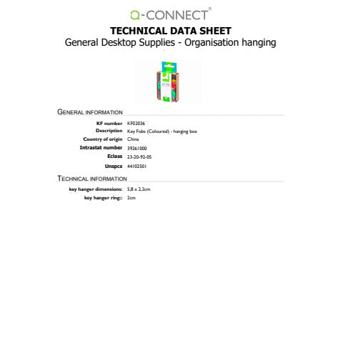 q-connect-targhette-portachiavi-9x5-8-cm-plastica-colori-assortiti-conf-6-kf02036