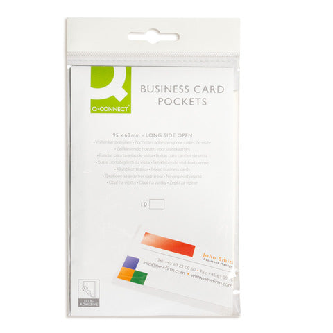 q-connect-tasche-adesive-portabiglietti-ppl-60x95-mm-trasparente-apertura-lato-lungo-conf-10-kf27039