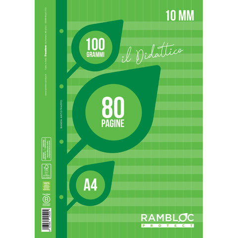 rambloc-blocco-ricambio-didattico-formato-a4-40-ff-100g-rigatura-10-mm-90524384