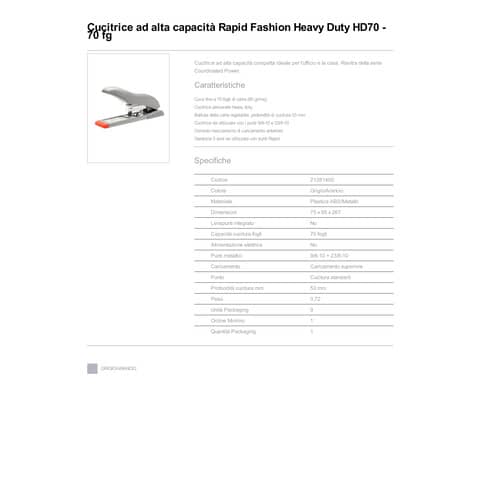 rapid-cucitrice-alta-capacita-hd70-fashion-max-70-fogli-grigio-arancio-21281405