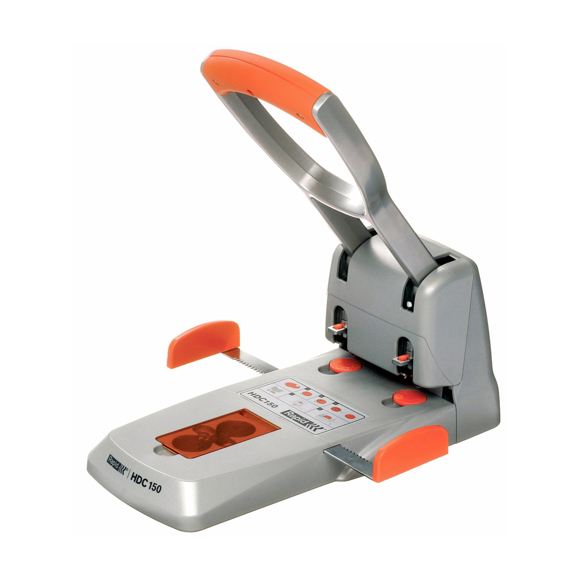 rapid-perforatore-2-fori-max-150fg-hdc150-grigio-arancio