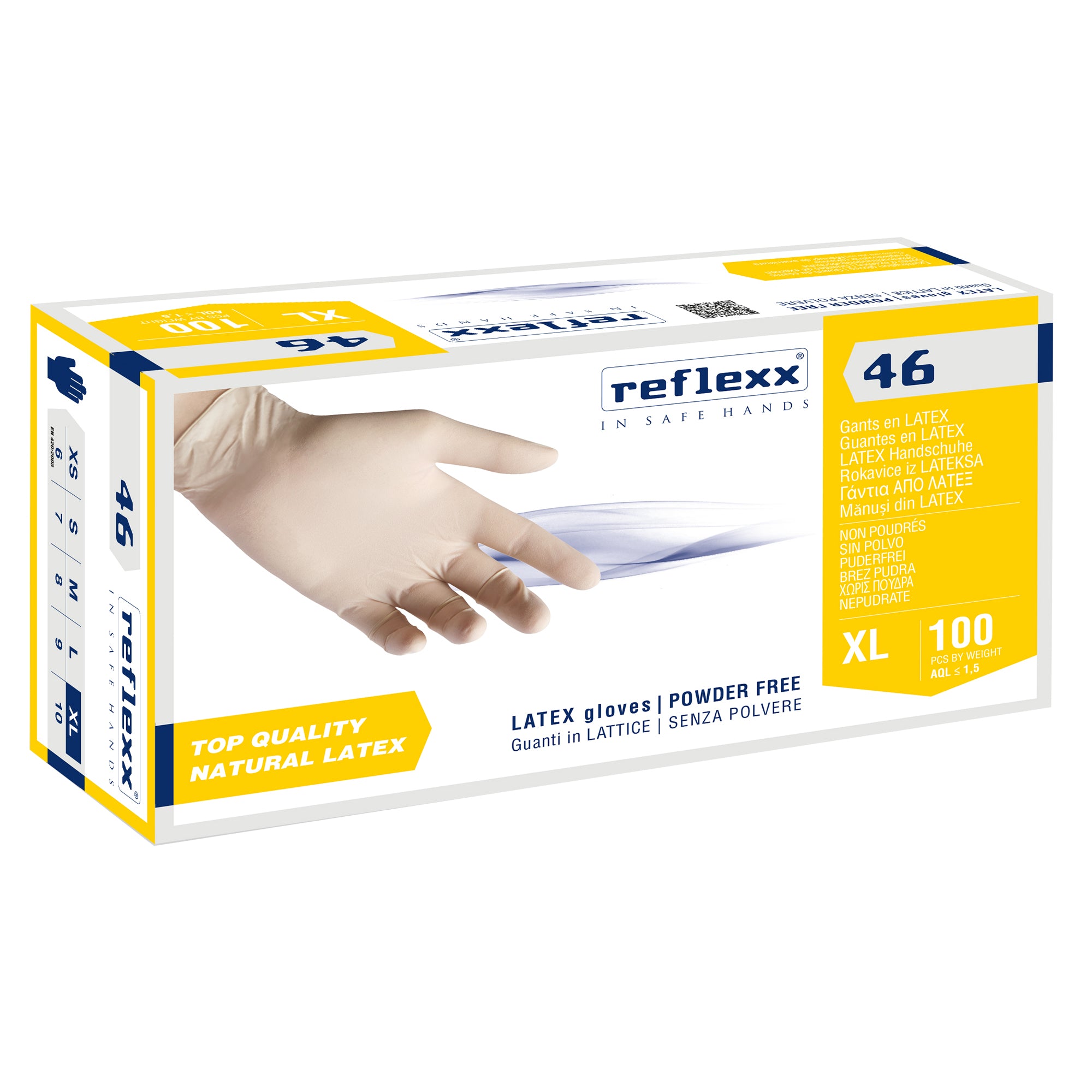 reflexx-conf-100-guanti-lattice-s-polvere-r46-taglia-xl-bianchi