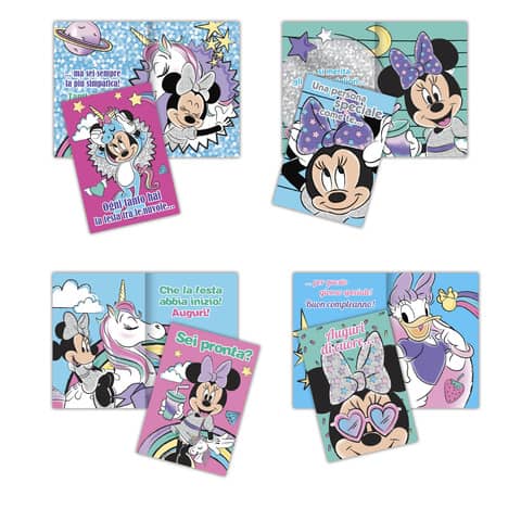 rex-sadoch-biglietti-auguri-assortiti-11-5x16-8-cm-conf-12-pz-minnie-unicorn-glitter-wdba024g