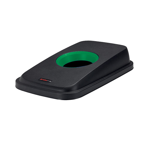 rotho-coperchio-cestino-selecto-foro-nero-verde