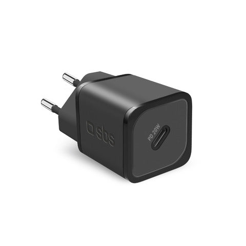 sbs-caricatore-parete-gan-1x-type-c-pd-20w-nero-tetrgan1c20k