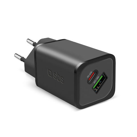sbs-caricatore-parete-gan-65w-1xtype-pd-65w-1xusb-afc-18w-gan-split-45w-18w-bianco-tetrganusbcpd65w