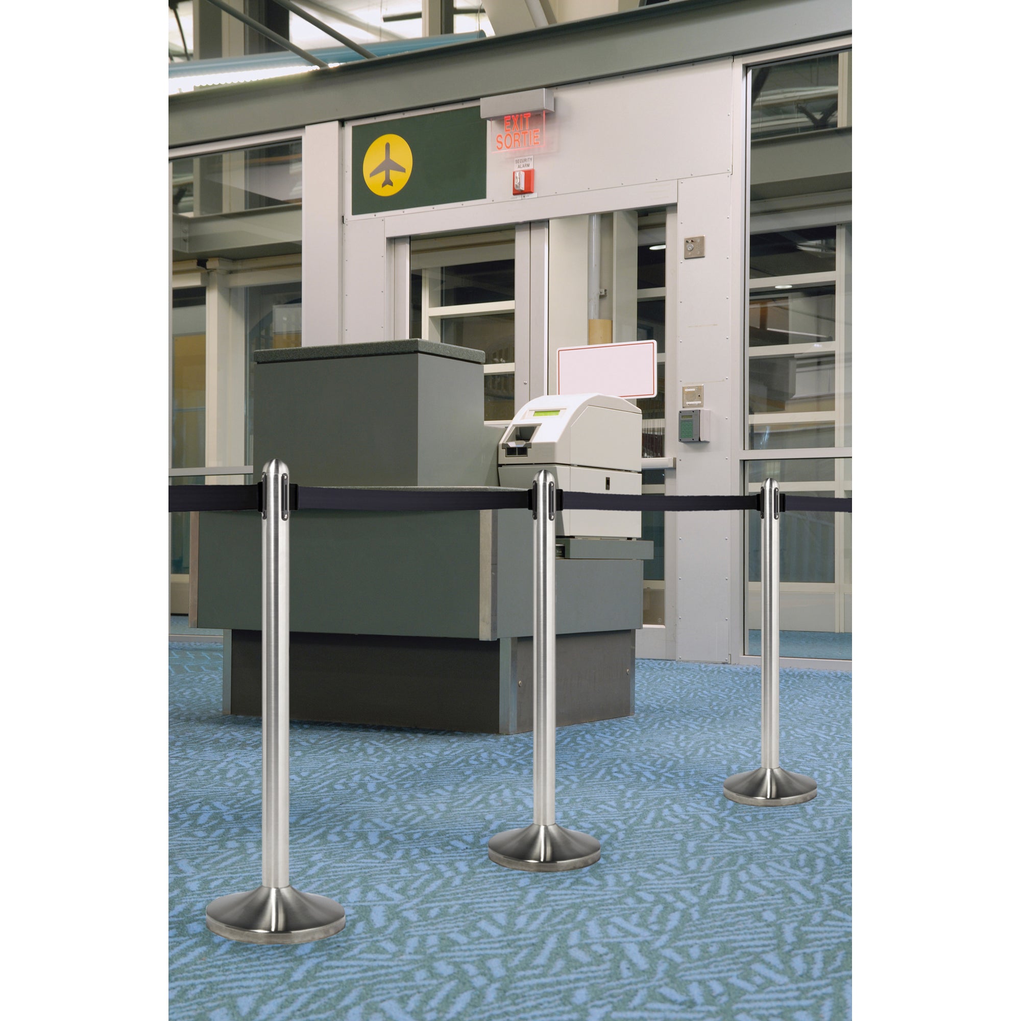 securit-1-colonnina-segnapercorso-cromata-nastro-nero-210cm