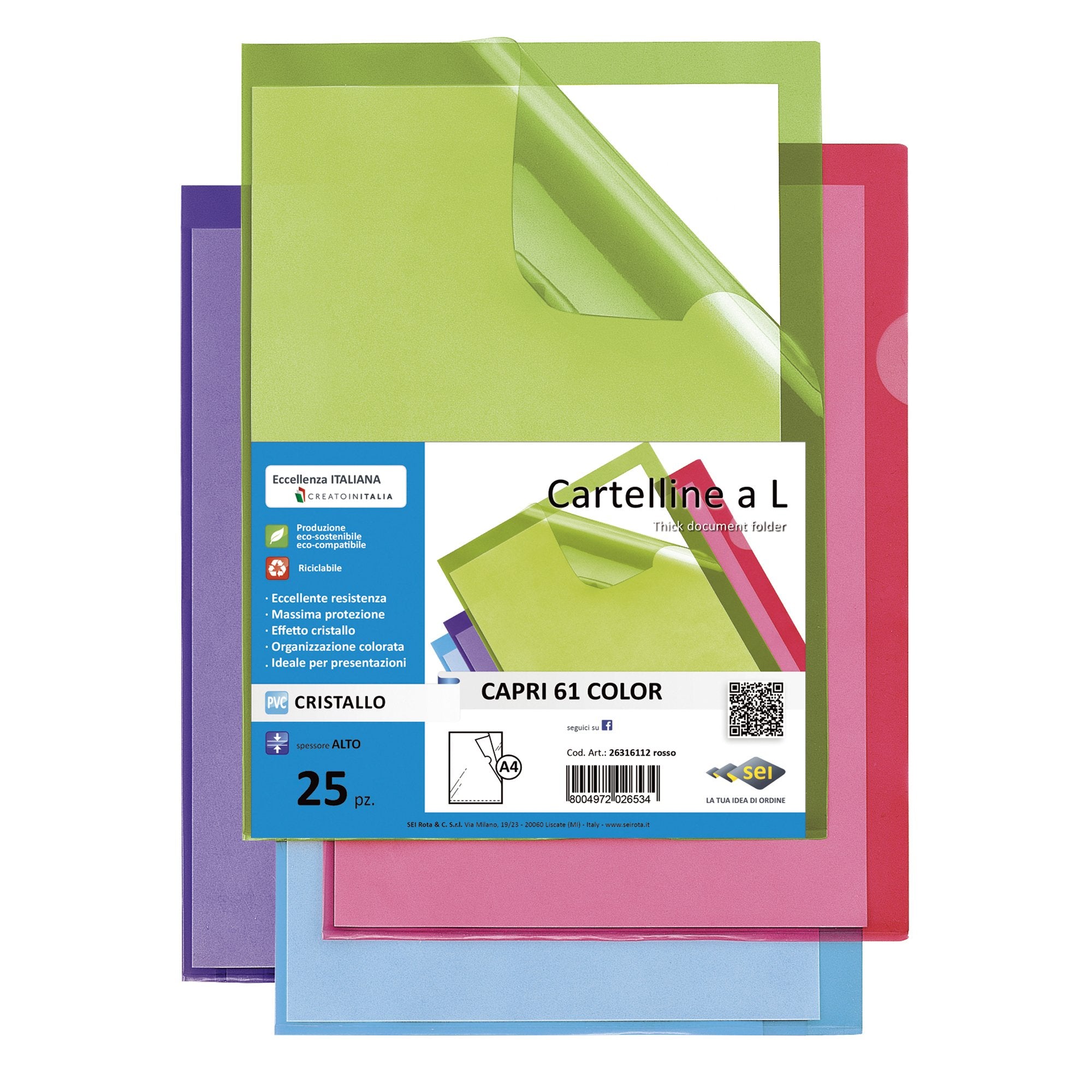 sei-rota-25-cartelline-l-rosso-capri-61-color-rota