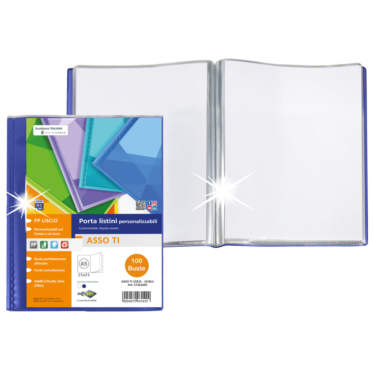 sei-rota-portalistini-personalizzabile-asso-15x21cm-100-buste-blu-rota