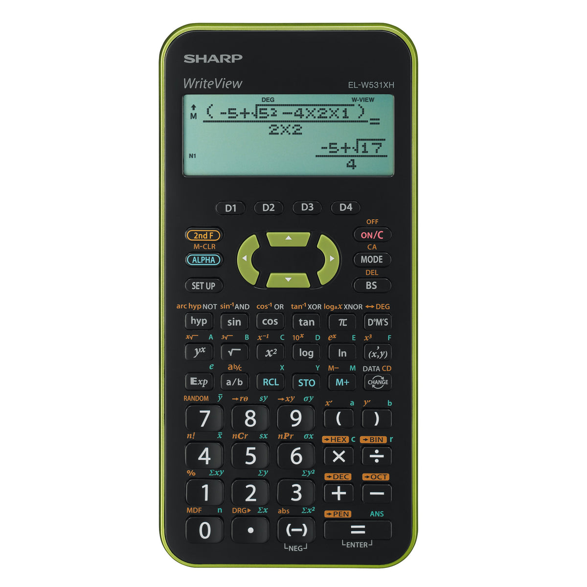 sharp-calcolatrice-scientifica-el-w531xh-verde