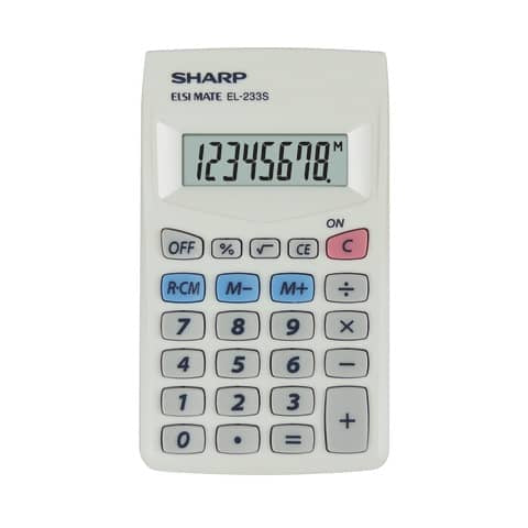 sharp-calcolatrice-tascabile-display-8-cifre-bianco-sh-el233sb