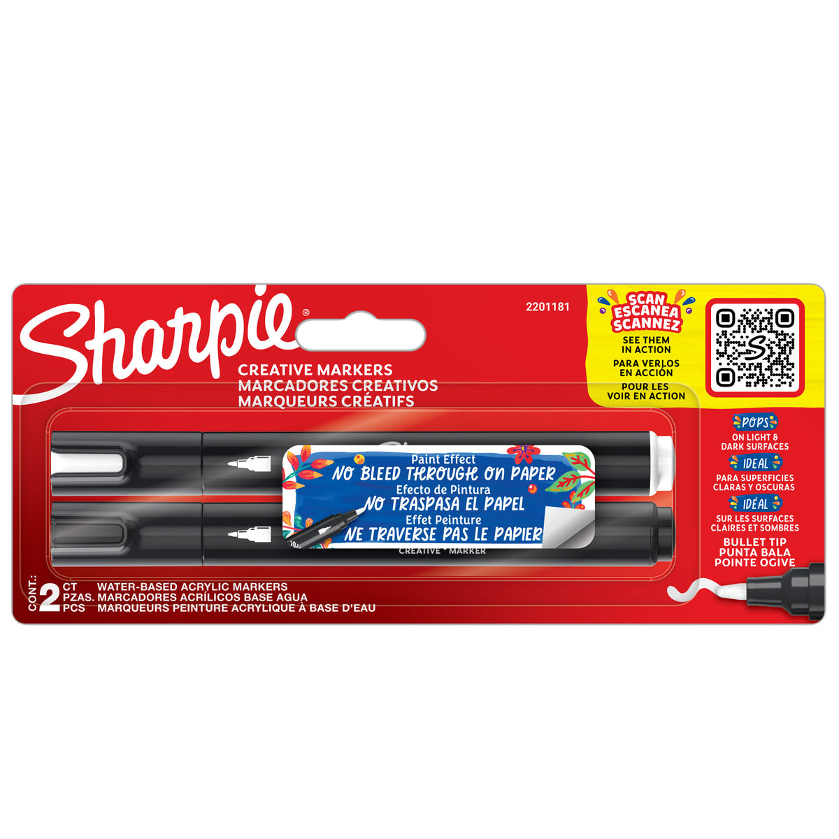 sharpie-astuccio-2-marcatori-acrilici-punta-tonda-bianco-nero