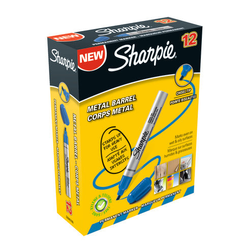 sharpie-marcatore-permanente-metal-punta-scalpello-1-2-5-5-mm-conf-12-blu-s0945780