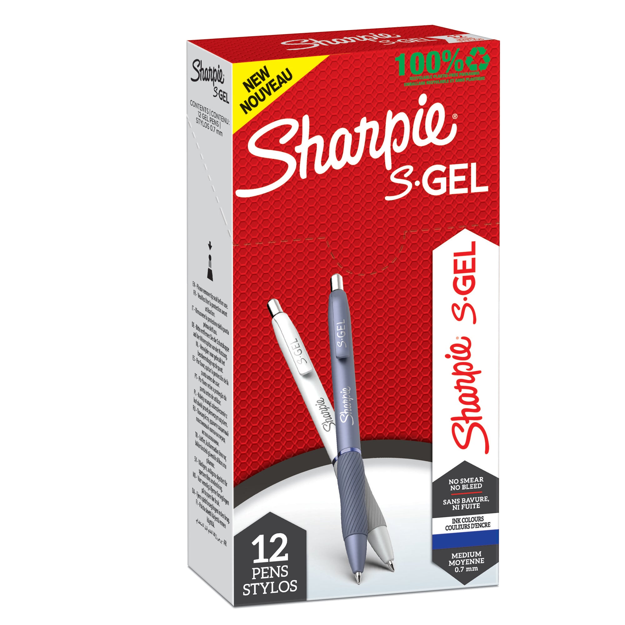 sharpie-penna-gel-scatto-0-7mm-inch-blu-fusto-colori-assortiti-fashion